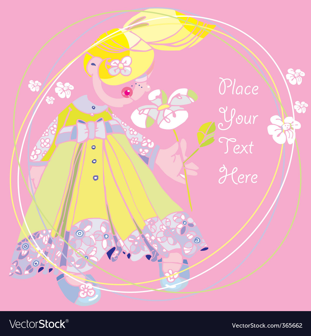 Rose flower girl Royalty Free Vector Image - VectorStock