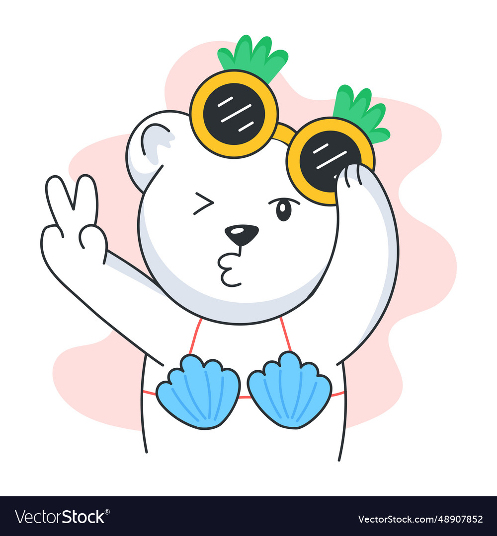 Kissing bear Royalty Free Vector Image - VectorStock