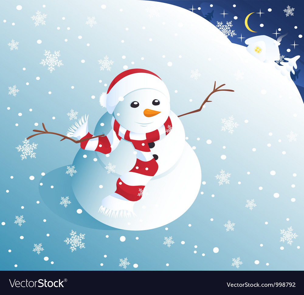 Snowman Royalty Free Vector Image - VectorStock