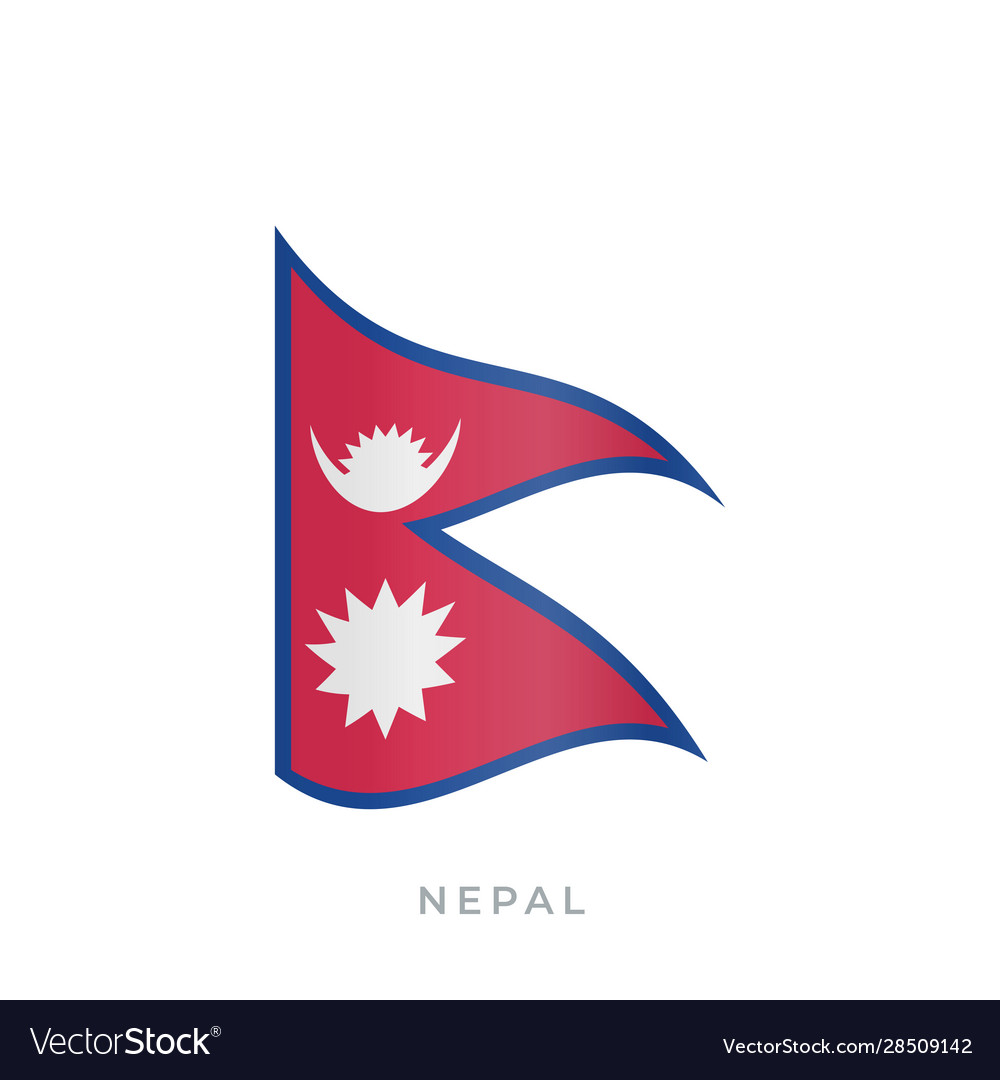 Nepal waving flag icon Royalty Free Vector Image