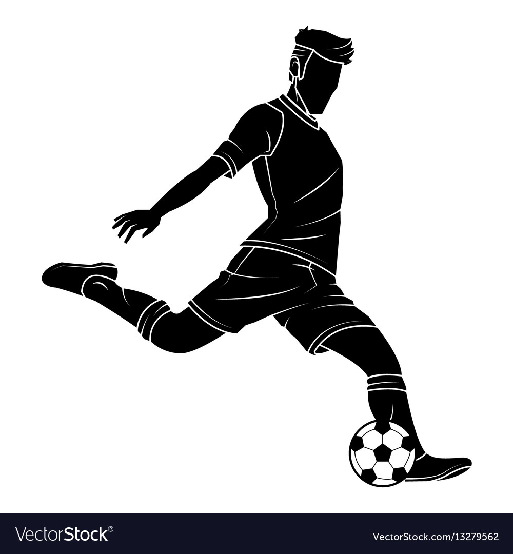 Soccer Player Silhouette Free Vector