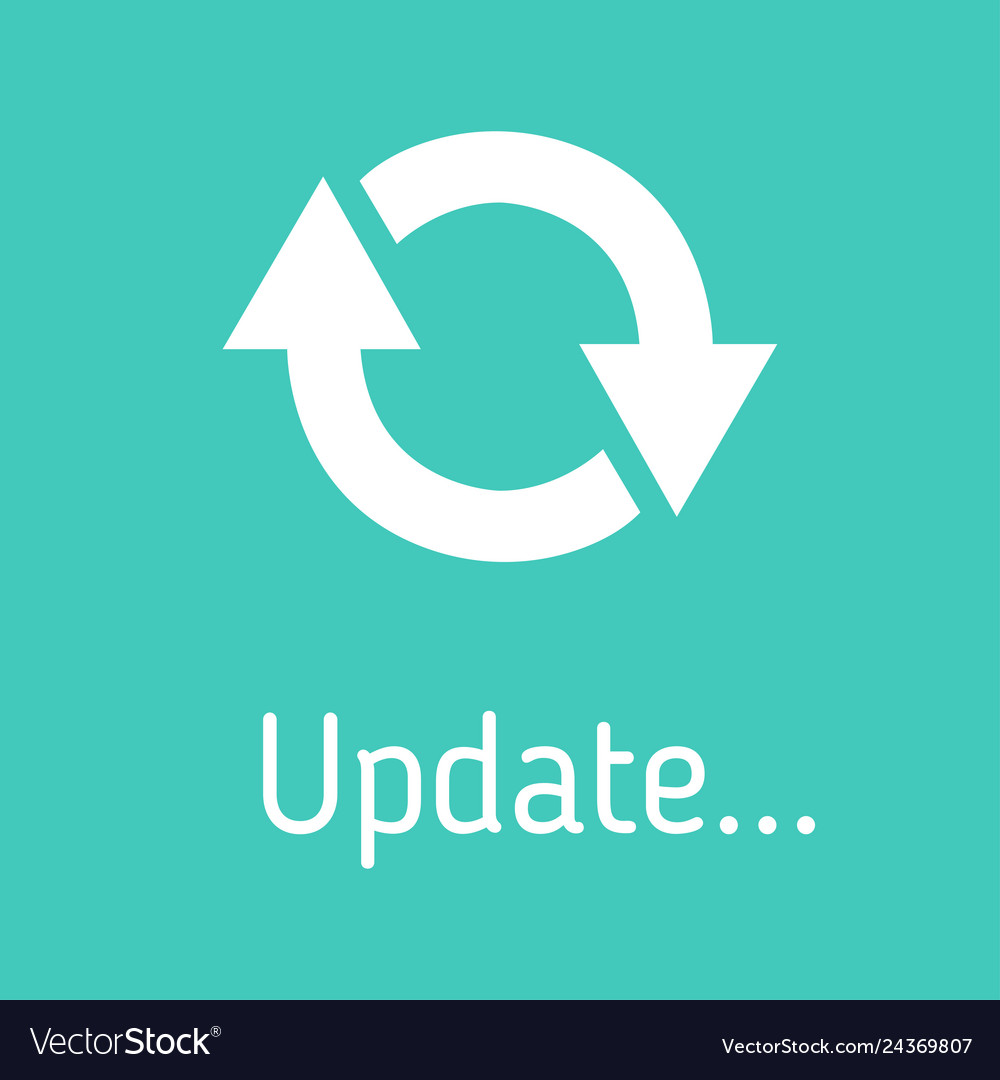 Update system icon upgrade concept refresh Vector Image