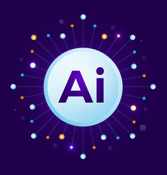 Ai artificial intelligence technology background Vector Image