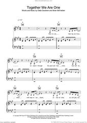 Goodrem Together We Are One Sheet Music For Voice Piano Or Guitar