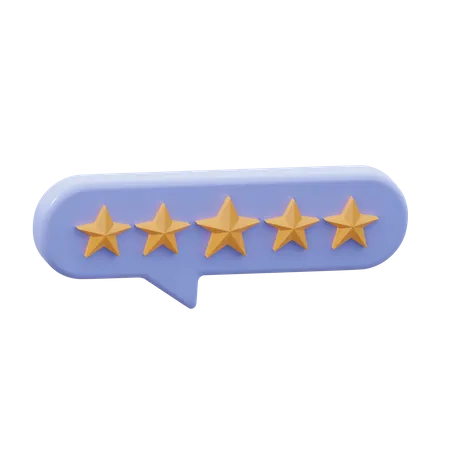 5 Stars Rating  3D Icon