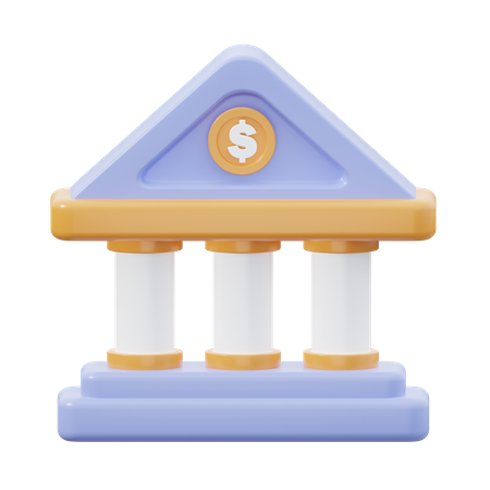 Bank Building  3D Icon