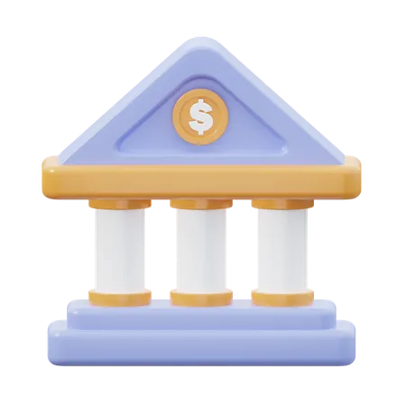 Bank Building  3D Icon