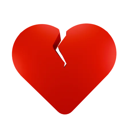 Broken Heart  3D Icon