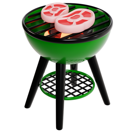 Camping Barbecue Grill  3D Icon