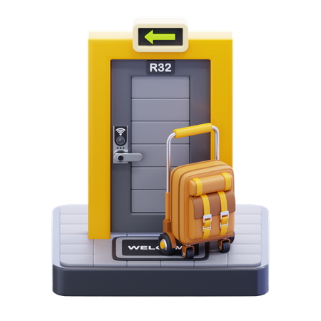 CHECK IN HOTEL  3D Icon