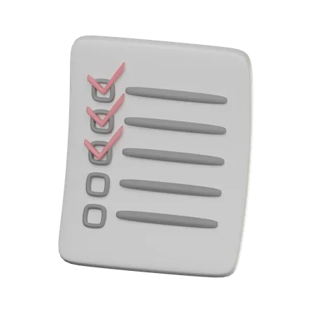 Checklist  3D Icon