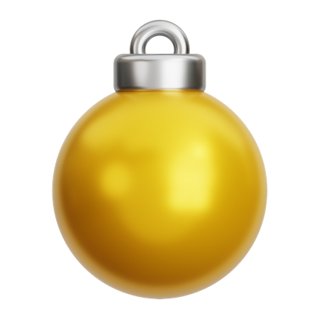 Christmas Ball Gold  3D Icon