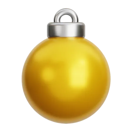 Christmas Ball Gold  3D Icon