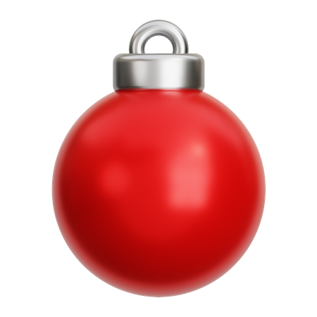 Christmas Ball Red  3D Icon