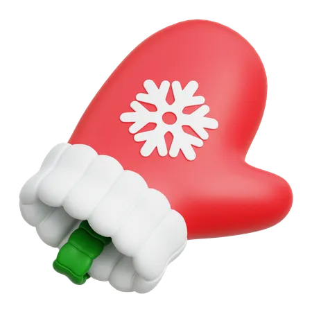 Christmas Glove  3D Icon