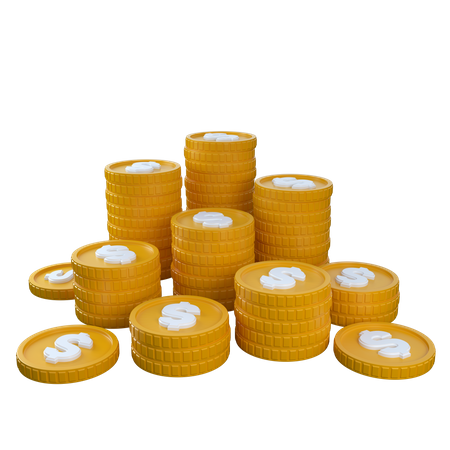 Coin Stack  3D Icon