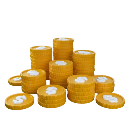 Coin Stack  3D Icon