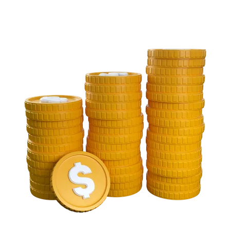 Coin Stack  3D Icon