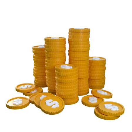 Coin Stack  3D Icon