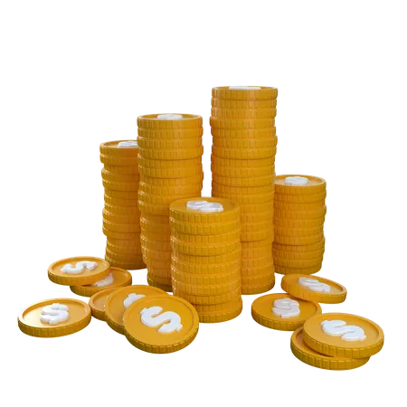 Coin Stack  3D Icon