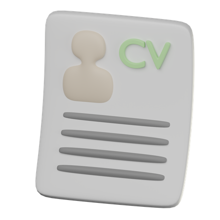 Curriculum Vitae  3D Icon