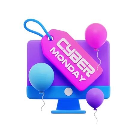 Cyber Monday Celebrations  3D Icon