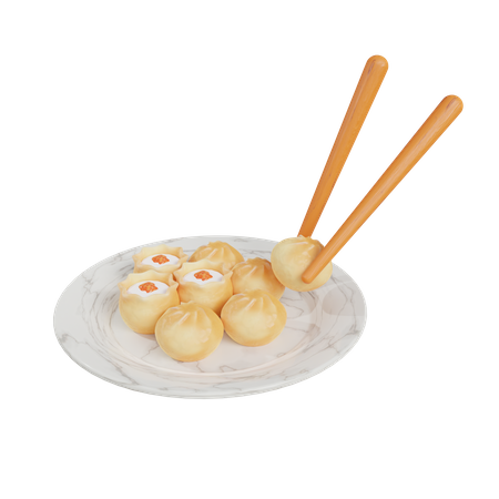 Dumpling  3D Icon