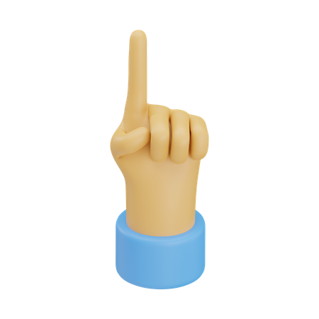 Finger up hand gesture  3D Icon