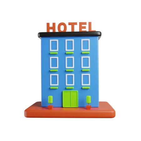 Hotel  3D Illustration