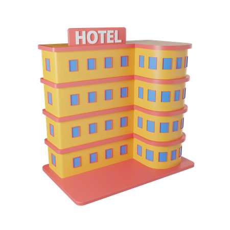 Hotel  3D Illustration