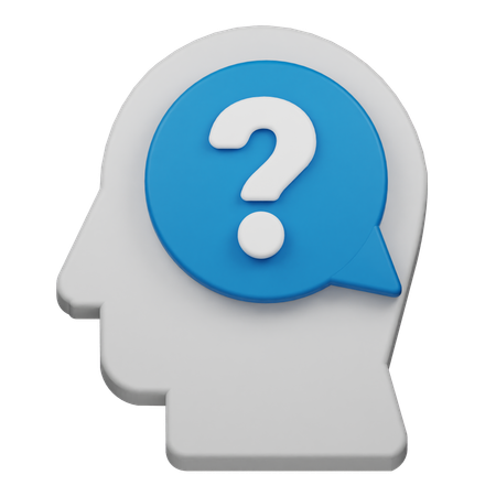 Mind Question  3D Icon