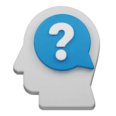 Mind Question  3D Icon