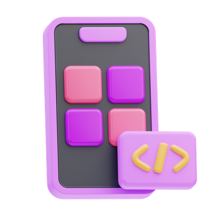 Mobile App Development  3D Icon