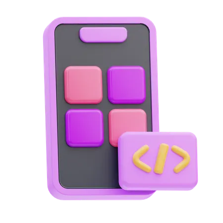 Mobile App Development  3D Icon