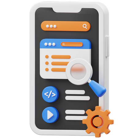 Mobile App Testing  3D Icon