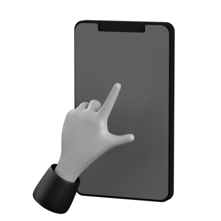 Mobile Touch  3D Icon