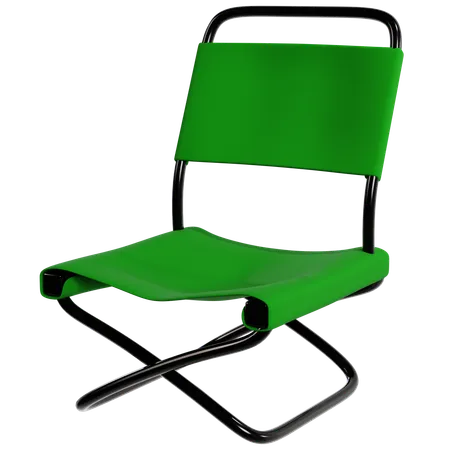 Modern Green Camping Chair  3D Icon