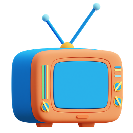 Old TV  3D Icon