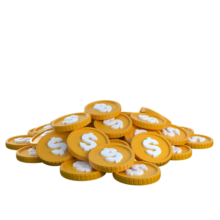 Pile of Coins  3D Icon