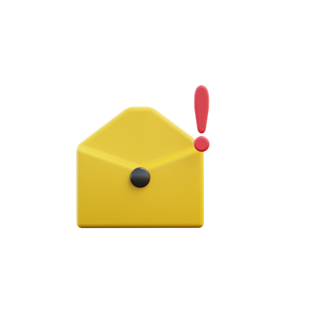 Problem in inbox  3D Illustration