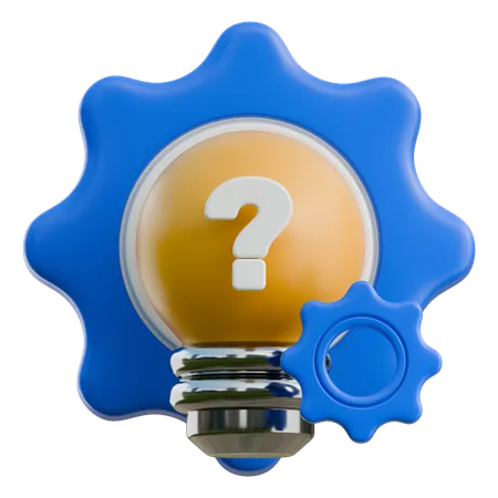 Problem Solving Gear  3D Icon