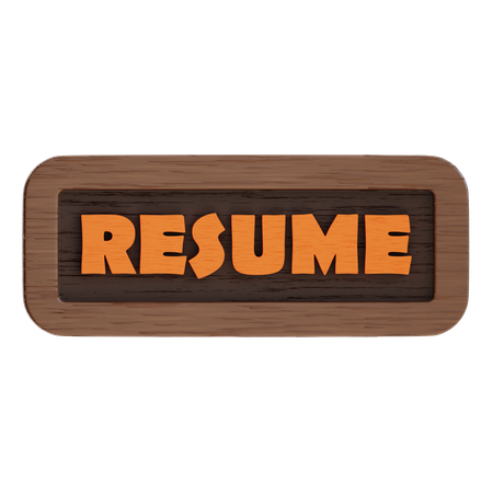 Resume Button  3D Icon