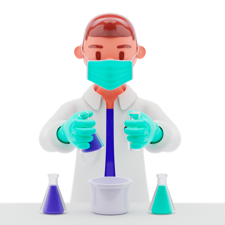 Scientist  3D Illustration