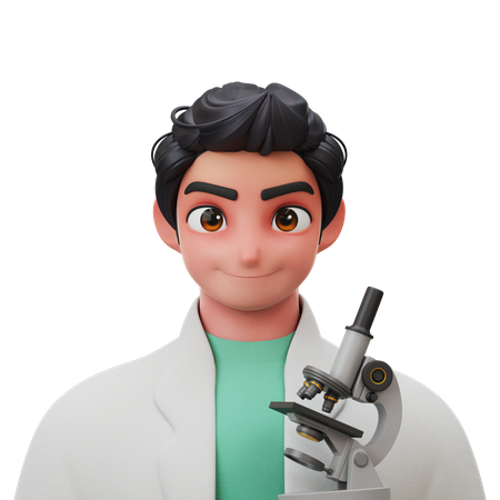 Scientist Man  3D Illustration