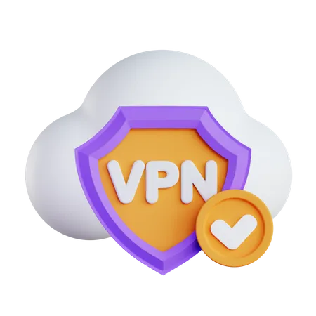 Secure Vpn  3D Illustration