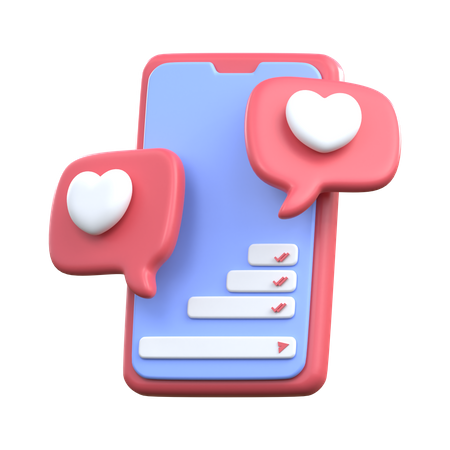 SMARTPHONE LOVE CHAT  3D Icon