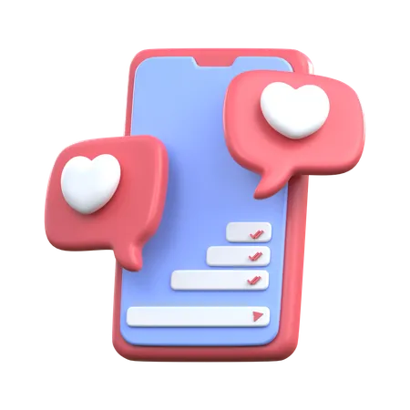 SMARTPHONE LOVE CHAT  3D Icon