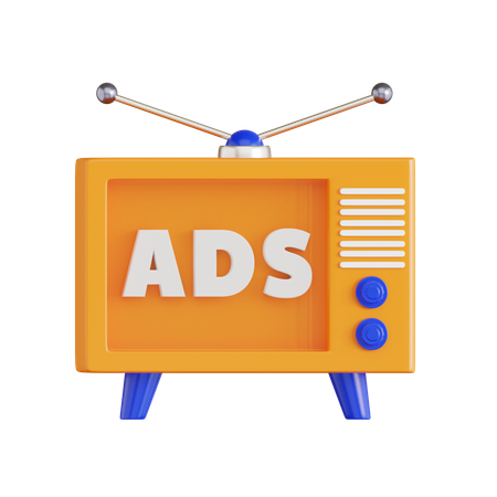 Television Ads  3D Icon