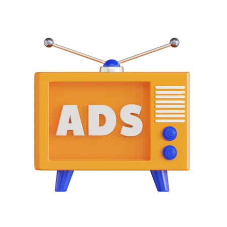 Television Ads  3D Icon