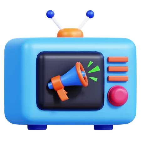 Television Advertisement  3D Icon